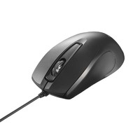 BUFFALO 3ボタン 有線 BlueLED 高耐久 法人向け マウス ブラック (BSMBU2BKZ)画像