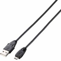ELECOM A-microBケーブル/0.15m/ブラック MPA-AMB015BK (MPA-AMB015BK)画像