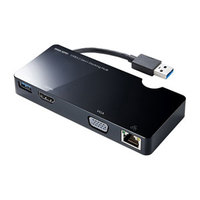 サンワサプライ USB-3H131BK USB3.2 Gen1モバイル ドッキングステーション (USB-3H131BK)画像