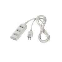 BUFFALO 2ピン式電源タップ 4個口タイプ 2m ホワイト (BSTAPST2420WH)画像