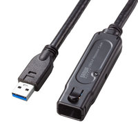 サンワサプライ USB3.2アクティブリピーターケーブル15m(抜け止めロック機構付き) (KB-USB-RLK315)画像