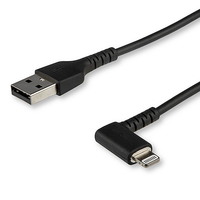 StarTech L型ライトニングケーブル 2m Apple MFi認証iPhone充電ケーブル 高耐久性 Lightning-USB L字ケーブル (RUSBLTMM2MBR)画像