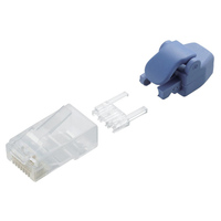 ELECOM RJ45コネクタ/Cat6対応/単線ヨリ線共通/つめ折れ防止コネクタ+プロテクタ付/10個入り (LD-6RJ45T10/TP)画像