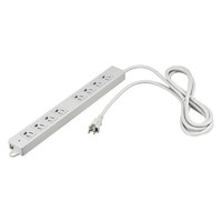 BUFFALO 3ピン式電源タップ 2重構造 雷サージ&ランプ付8個口/1mライトグレー (BTKPLMJT3810LG)画像