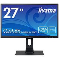 IIYAMA 27型ワイド液晶ディスプレイ ProLite XB2783HSU-3C (AMVA+パネル/フルHD/D-Sub/HDMI/DP/USBHUB) マーベルブラック (XB2783HSU-B3C)画像