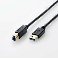 ELECOM DH-AB3N05BK USB3.0ケーブル/A-Bタイプ/0.5m/ブラック (DH-AB3N05BK)画像