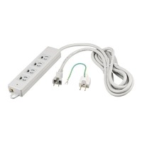 BUFFALO 3ピン式電源タップ 2重構造 ランプ&変換アダプター付4個口5mライトGR (BTPLMAJ3450LG)画像