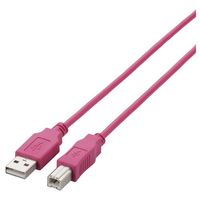 ELECOM USB2.0ケーブル/A-Bタイプ/ノーマル/2m/ピンク (U2C-BN20PN)画像