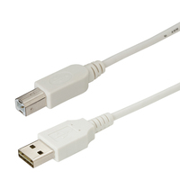 PLANEX 迷わず挿せる THE FLIPPER USBケーブル A(オス) to B(オス) 白1m (UFC-AB-1-WH)画像