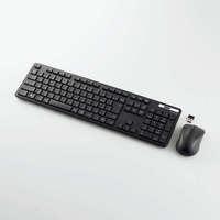 ELECOM 無線キーボード/薄型/メンブレン式/抗菌/フルサイズ/マウス/ブラック (TK-FDM110MKBK)画像
