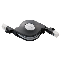 ELECOM ツメ折れ防止巻取りLANケーブル(Cat6)/2.5m/ブラック (LD-MCTGT/BK2)画像