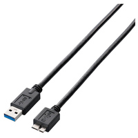 ELECOM USB3.0ケーブル(A-microB)/0.5m/ブラック (USB3-AMB05BK)画像