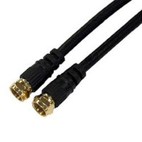 ホーリック アンテナケーブル S4CFB同軸 2.0m 両側F型ネジ式コネクタ  ブラック (HAT20-SSBK)画像