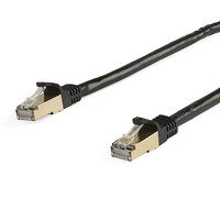 StarTech カテゴリー6a LANケーブル 5m ブラック ツメ折れ防止RJ45コネクタ CAT6aイーサネットケーブル (6ASPAT5MBK)画像