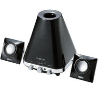 ELECOM Bevel shaped PCスピーカー/12W/2.1ch/ブラック MS-P03WBK (MS-P03WBK)画像