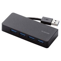 USBHUB3.0/ケーブル収納/バスパワー/4ポート/ブラック U3H-K417BBK画像
