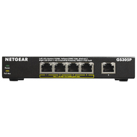 NETGEAR SOHO家庭向けPoE+対応 (63W)ギガビット5ポート アンマネージスイッチ (GS305P-200JPS)画像