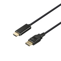 BUFFALO BDPHD10BK DP-HDMI変換ケーブル 1m ブラック (BDPHD10BK)画像