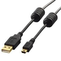 ELECOM フェライトコア付きUSB2.0ケーブル (U2C-MF50BK)画像