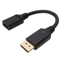 ホーリック DisplayPort→HDMI変換アダプタ 10cm DisplayPortオス-HDMIメス (DPHAF-807BB)画像