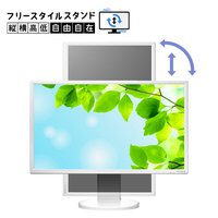 I.O DATA フリースタイルスタンド&広視野角ADS23.8型W液晶 ホワイト (LCD-MF245EDW-F-A)画像