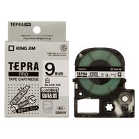KING JIM テプラPROテープ強粘着タイプ白/黒文字 9mm SS9KW (SS9KW)画像