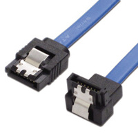 ainex ラッチ付 シリアルATAケーブル 片下L型コネクタ 50cm (SAT-3105LBL)画像