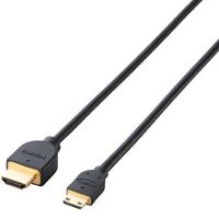 ELECOM イーサネット対応HDMI-Miniケーブル(A-C)/1.5m DH-HD14EM15BK (DH-HD14EM15BK)画像