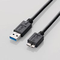 ELECOM USB3.0ケーブル(A-microB)/0.5m/ブラック (USB3-AMB05BK/RS)画像