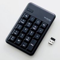 ワイヤレステンキーボード/Mサイズ/メンブレン/高耐久/ブラック画像