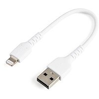 StarTech 高耐久Lightning-USB-Aケーブル 15cm/ホワイト/アラミド繊維補強/iPhone、iPod、iPad対応/Apple MFi認証 アップルライトニング-USB充電同期ケーブル (RUSBLTMM15CMW)画像